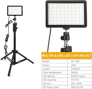 3 Packs 70 LED Video Light