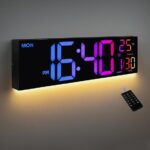 8 Colors Digital Wall Clock