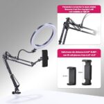 Overhead Phone Tripod with Ring Light