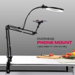 Overhead Phone Tripod with Ring Light