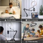 Overhead Phone Tripod with Ring Light