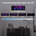 8 Colors Digital Wall Clock