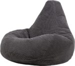 Dalton Cord Recliner Bean Bag Chair and Footstool