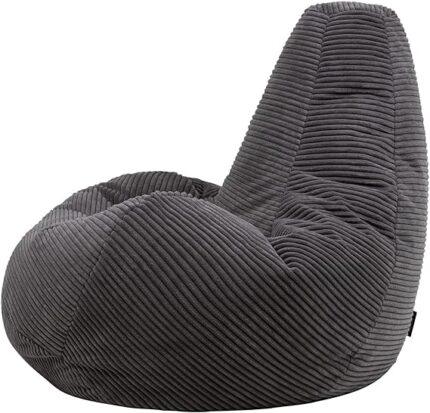 Dalton Cord Recliner Bean Bag Chair and Footstool