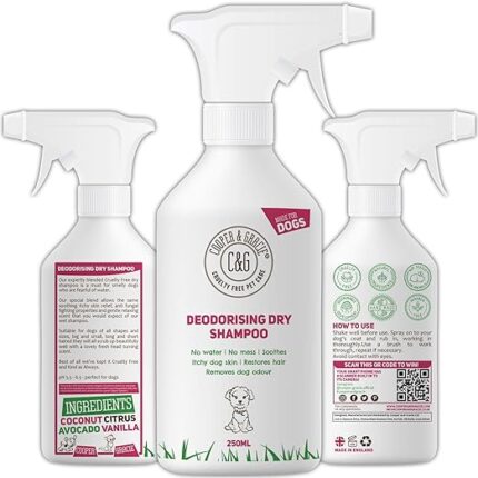 Dry Dog Shampoo Spray for Smelly Dogs