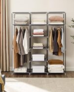 Canvas Wardrobe Bedroom Furniture Cupboard Clothes Storage