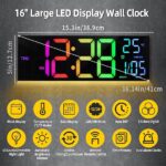 8 Colors Digital Wall Clock